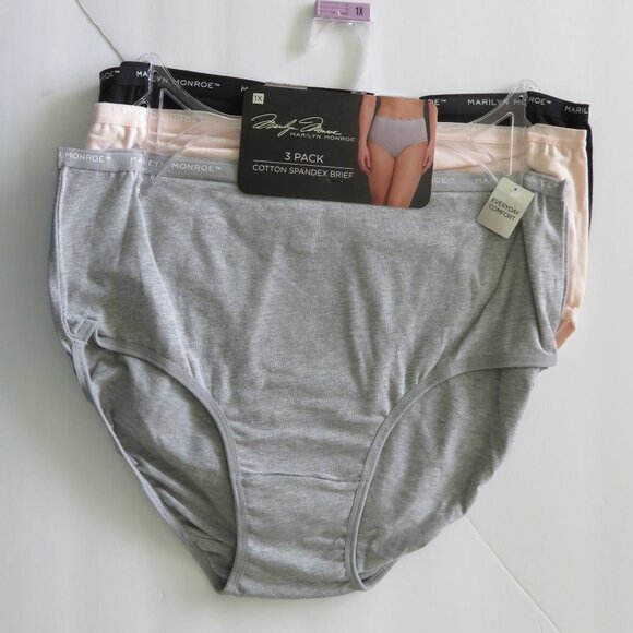 (#S-2) MARILYN MONROE 3-Pack cotton Spandex Brief Panties.  NWT - Picture 1 of 5